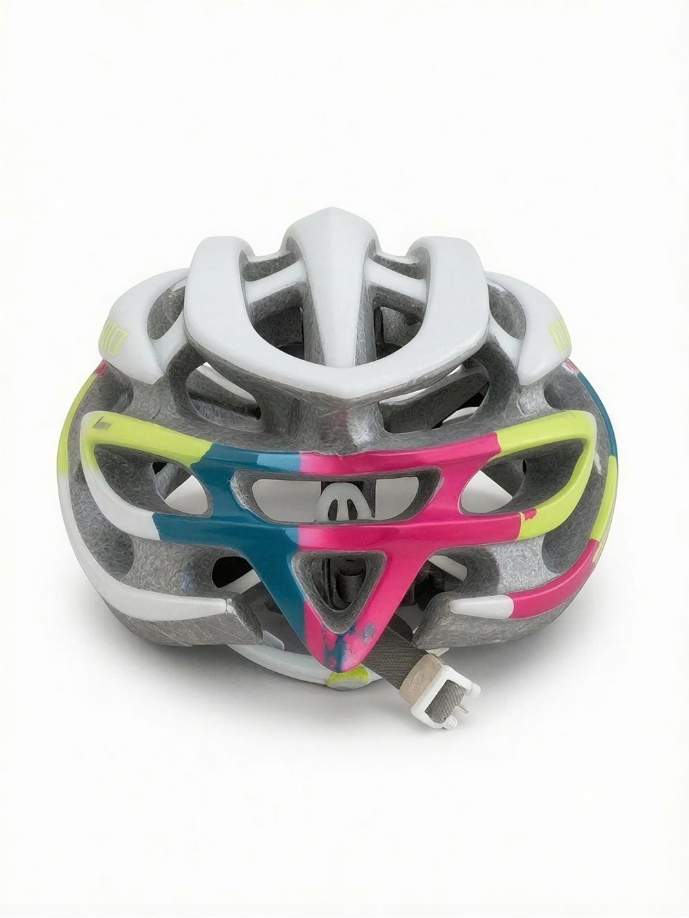 Giro Adult Helmet - White with Pink, Blue & Yellow Accents